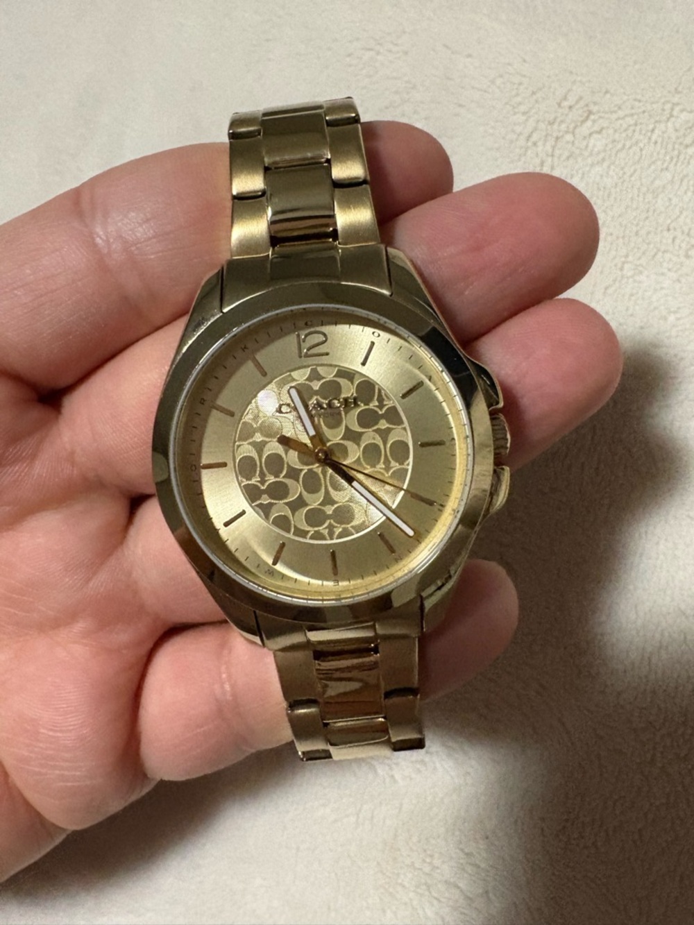 Coach Gold-Tone Signature Link Watch - Picture 5 of 5